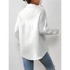 Fall Women's High-end Drop Shoulder Batwing Long Sleeve Shirt, European & American Style Blouse for Cross-border