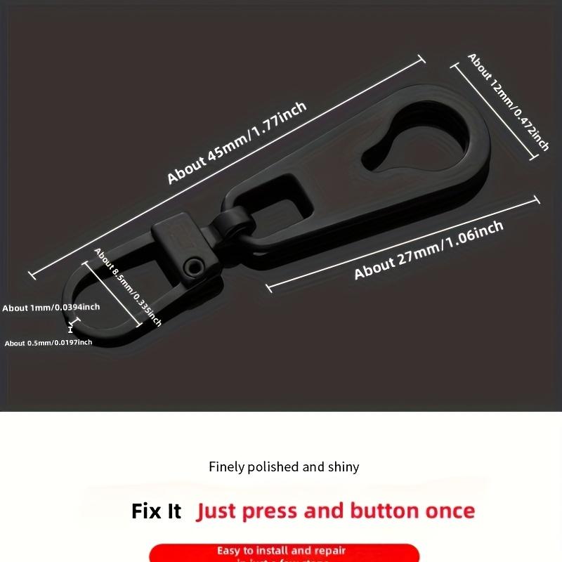 4Pcs Metal Zipper Pulls with Detachable Tabs, Repair Kit for Bags, Backpacks & Clothing, Zipper Slider Pendant Accessories