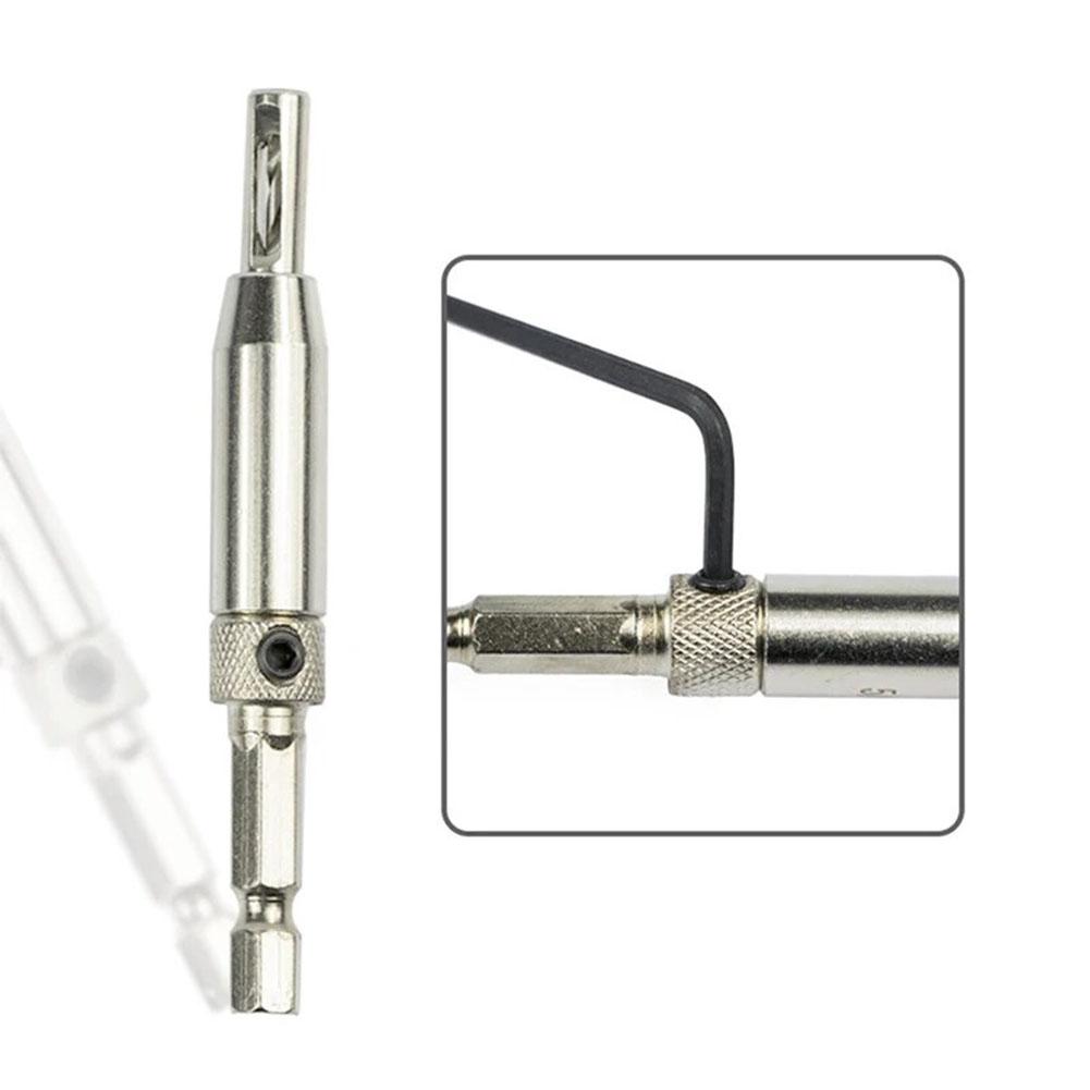 High Speed Steel Self Centering Hinge Drill Bits 4pcs for Accurate For Pilot Holes in Door and Cabinet Installation