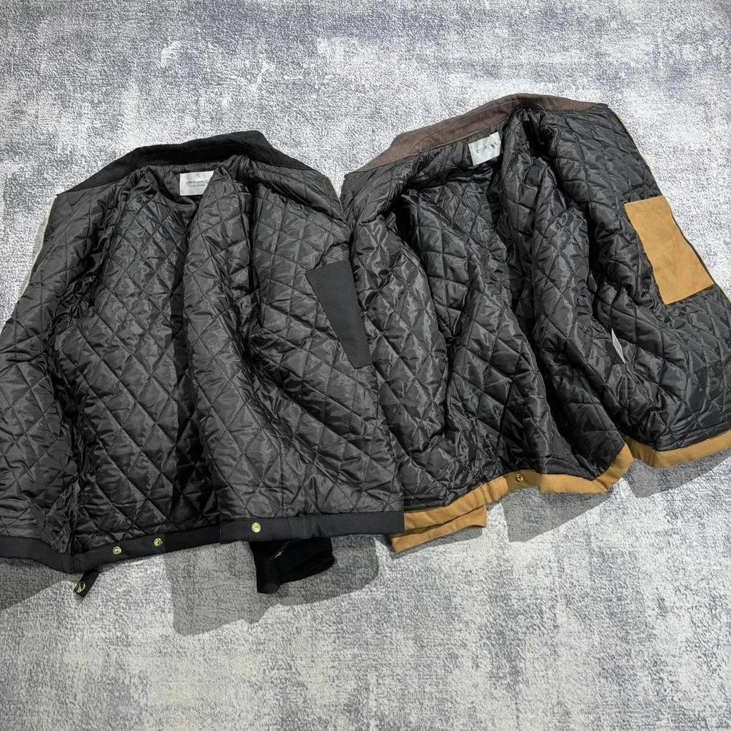 Detroit J01 Těžká canvasová bunda z čisté bavlny s retro klopou