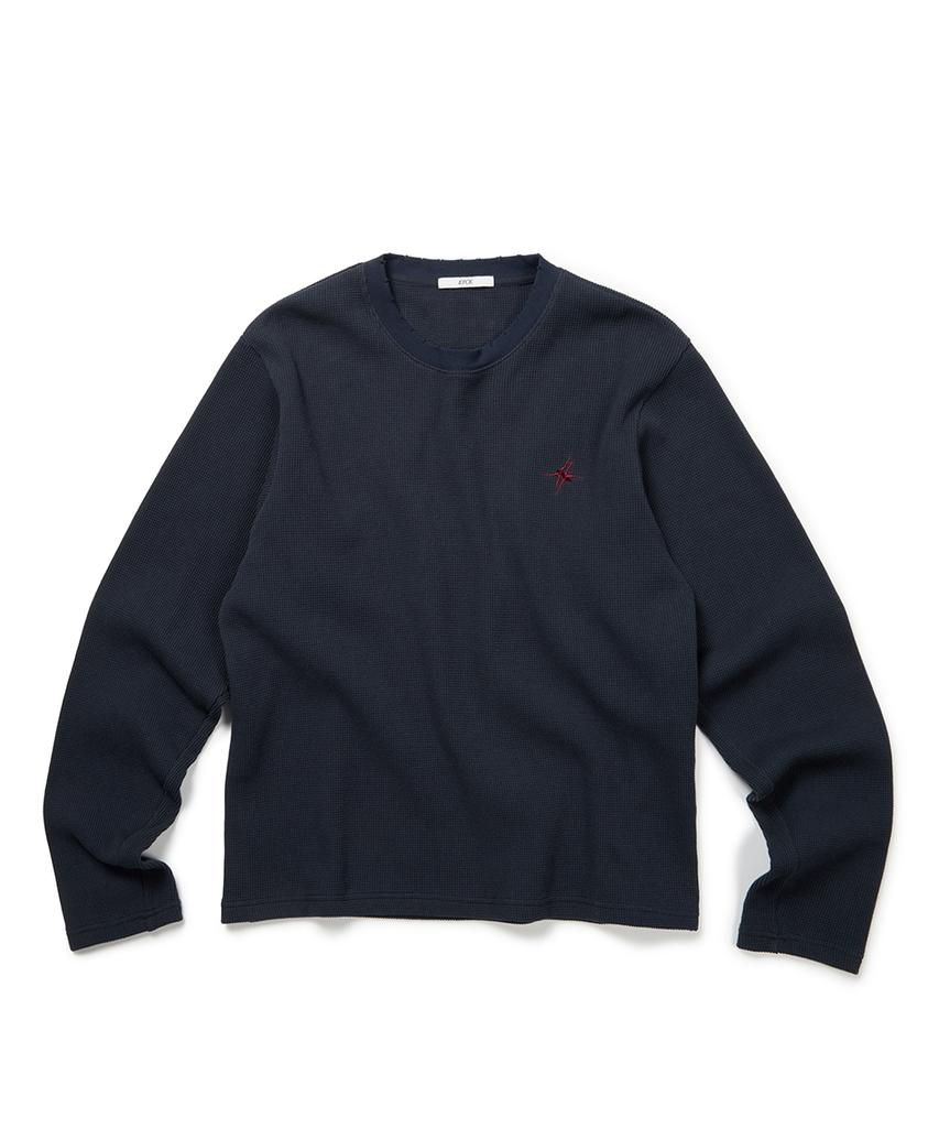 ETCE Signature Logo Waffle L/S Tee (Navy)