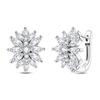 925 Silver Earrings Women Sparkling French Style Diamond Cut Hoop Earring For Anniversary Wedding Jewelry Gifts