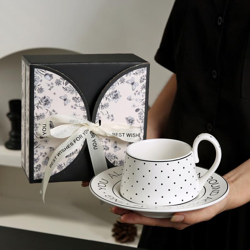 Hongyuetang Retro Keramik Kaffeetasse & Untertasse Set