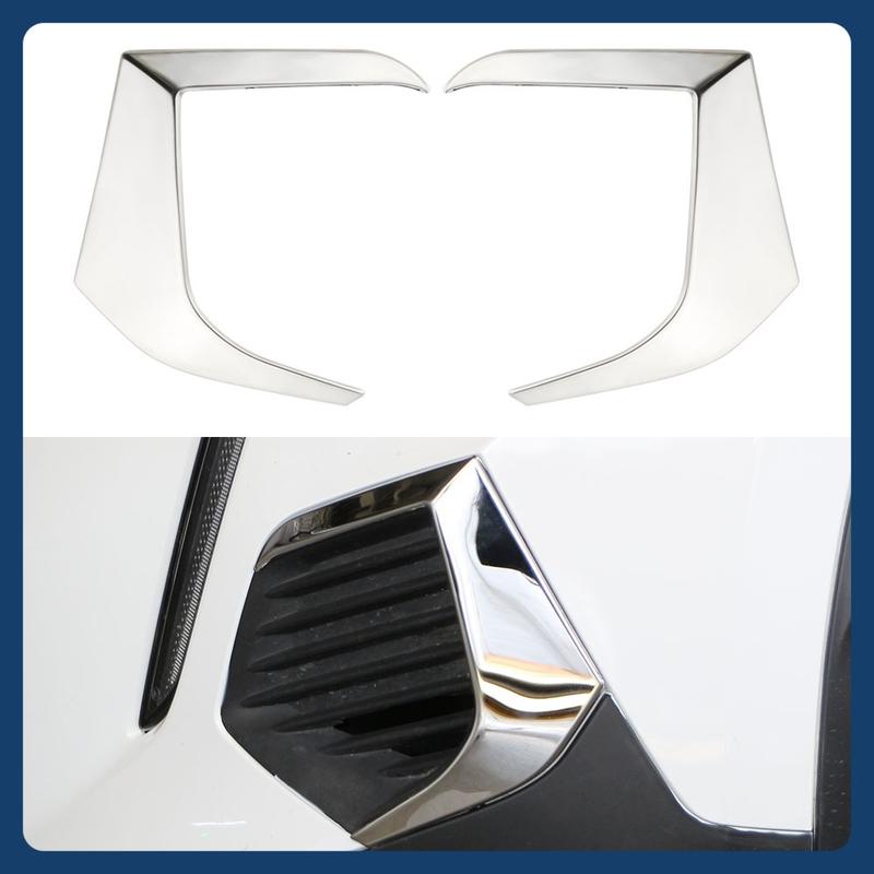 For Peugeot 2008 208 2020 2021 2022 2023 2024 Stainless Steel Car Front Fog Light Lamp Frame Covers Trim Accessories