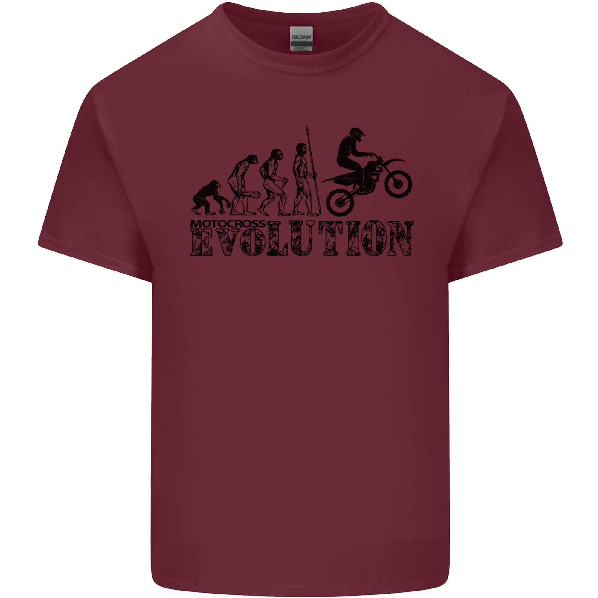 Evolution of Motorcycle Motorbike Biker Unisexs Light Cotton TShirt S