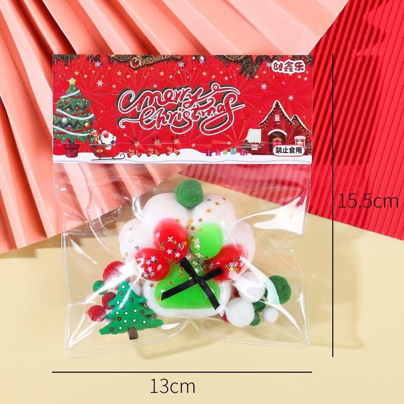 Christmas Cat Paw Egg Tart Squeeze Fidget Toy Cute Slow Rebound Stress Relief Toy Pinch Decompression Xmas Gift