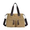 Crossbody Bag Men's and Women's Solid Color Texture Casual Shoulder Bag Canvas Large Capacity Casual Versatile Shoulder Bag