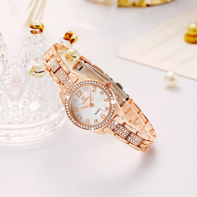 Alloy Fashion Watch Set Bracelet Watch Waterproof Women's Jewelry Buckle Quartz Watch