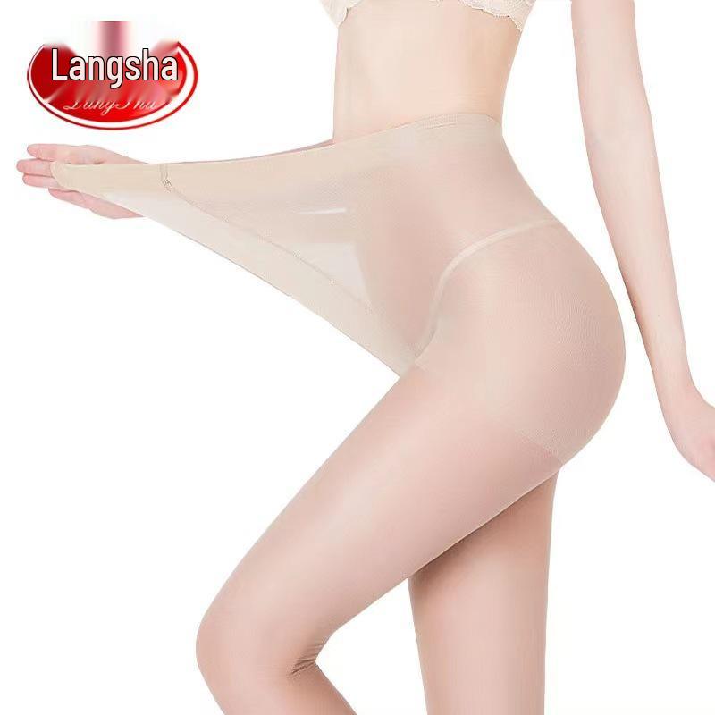 Langsha Plus Size Summer Thin Double Gusset Non-slip Durable Pantyhose
