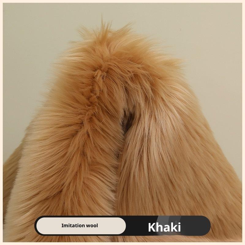 Plüschteppich Schlafzimmerteppich Heimzimmer Couchtisch Wohnzimmer Bodenmatte Imitationswolle Modern Schlichter Teppich