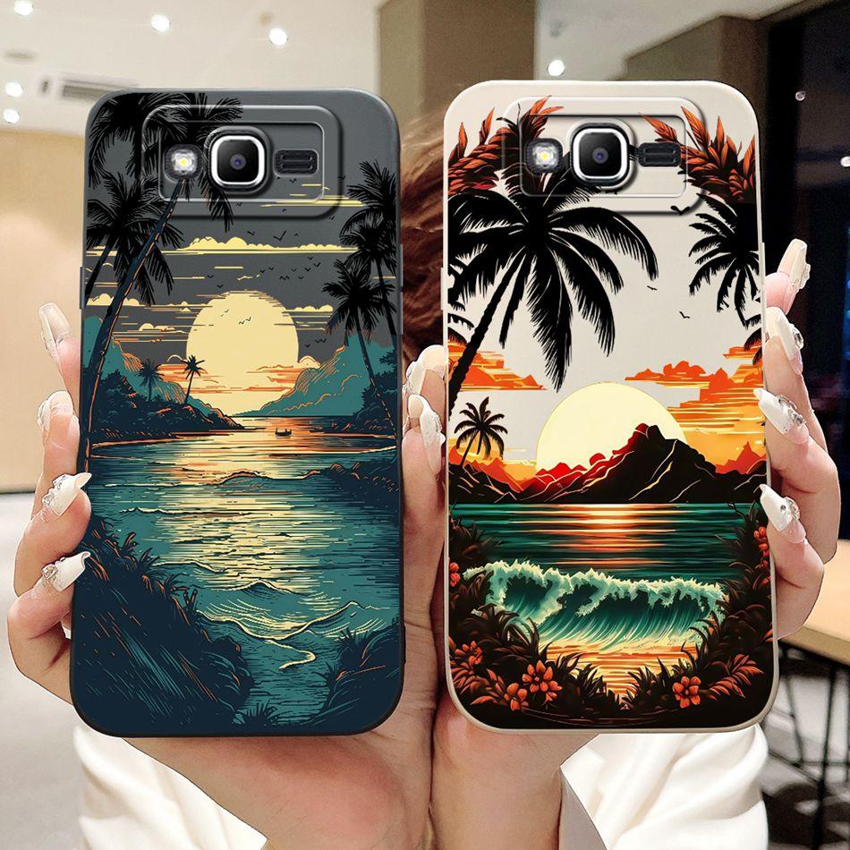 Dla Samsung Galaxy J2 Prime G532 Modne Etui Malowane Plaża Zmierzchu Dla Samsung Grand Prime G530 G531 Miękkie Silikonowe Etui