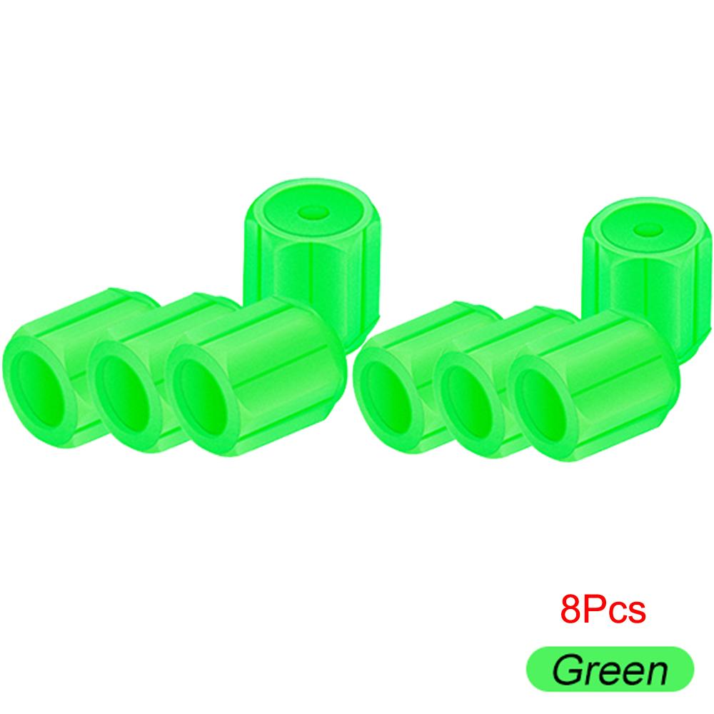 Fluorescent Tire Valve Stem Caps, Luminous Auto Wheel Air Valve Cap,Universal Decoration Accessories for Car/Bike/Motorcycles