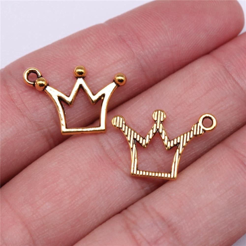 Charms Crown Pendants Minimalist Jewelry Components QC035