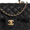 Chanel Classic Flap CF Grain Calfskin Chain Bag Handbag Mini Women's Black AS2431-B05607-94305