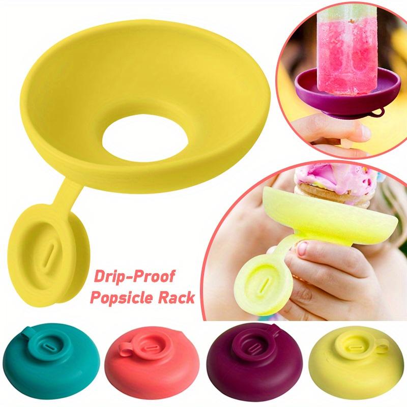 8pcs Silicone Ice Cream Holder Stand Set, Summer Popsicle Holder, Leak Proof Cone Support with Drip Guard,