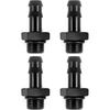 6AN ORB Male To 3/8" Hose Barb Straight Fitting Adapter Aluminum 4PCS