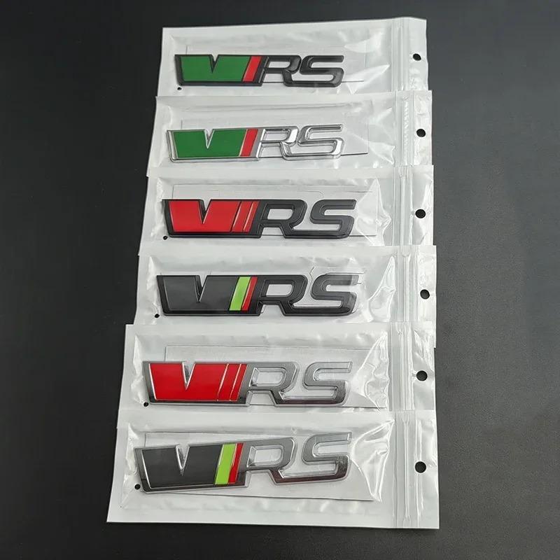 3D Metal VRS Logo Car Emblem Rear Tail Bumper Badge Sticker For Skoda Rapid Octavia 2 3 A5 RS Kodiaq Fabia Superb Accessories