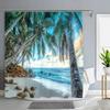 1Pc Green Tropical Plants Shower Curtains For Bathroom Polyester Seaworld Shower Curtain Printing Curtain Beach Shower Curtains