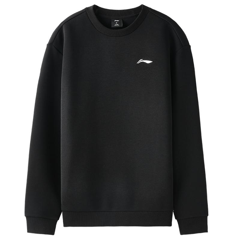 Li Ning Sweatshirts Unisex Black Hooded Moderate AWDVG77-1 XL