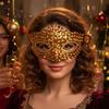 Shiny Acrylic Crystal Half Face Mask Full Jewelry Cosplay Mask Gift Idea Rave Mask  Halloween Event