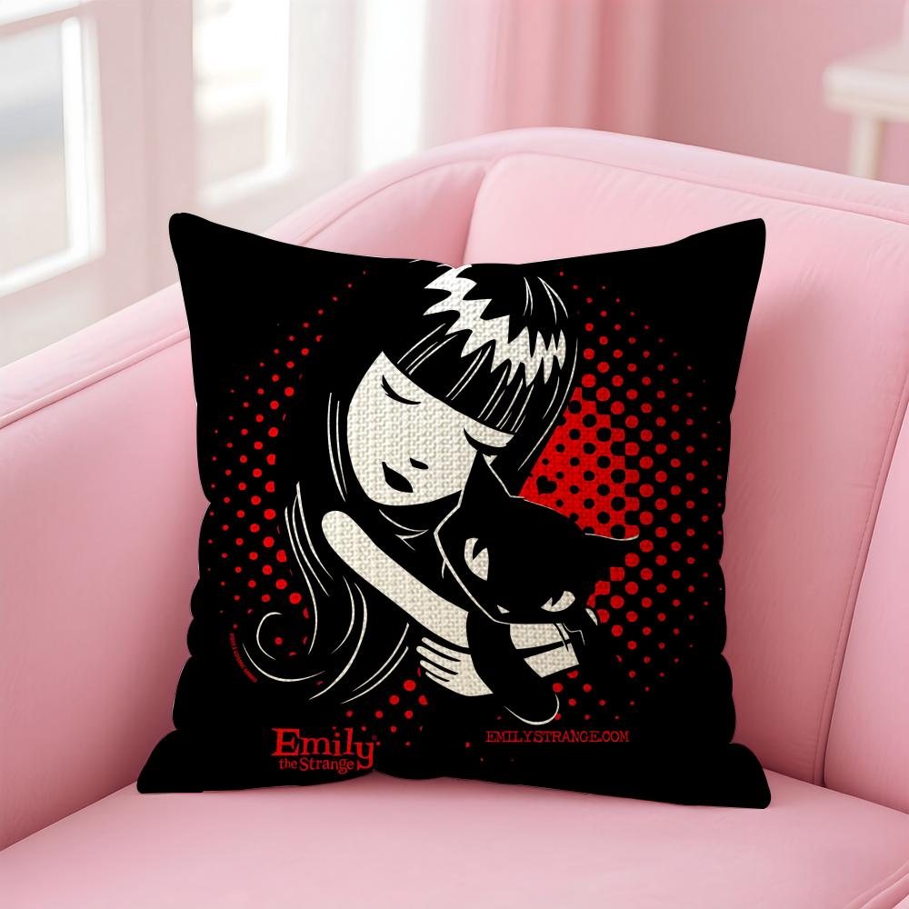 

Cartoon EEmily Cushion Cover Natural Linen Pillow Case DoubleSided Print Decorative Sofa Pillowcase Home Decor Gift 30x30cm