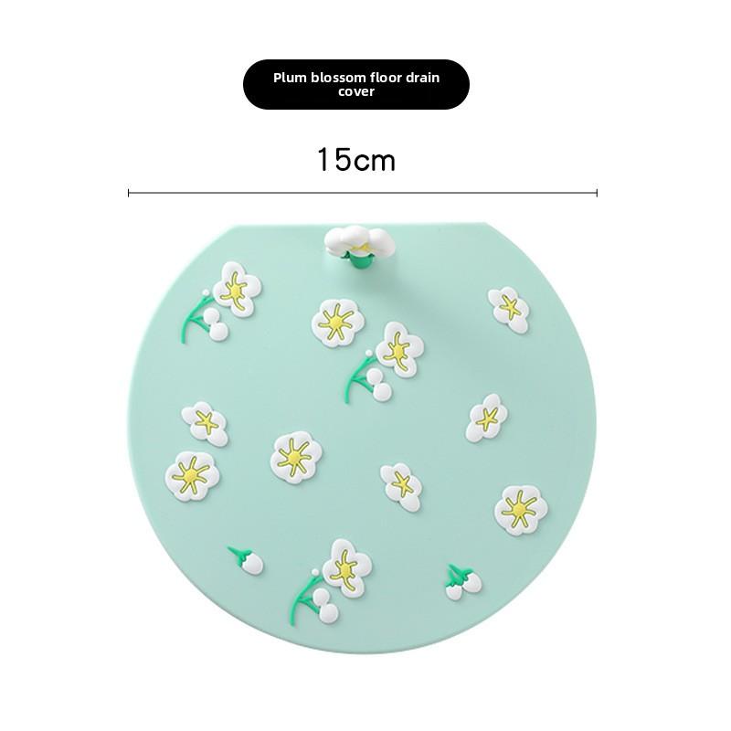 Floor Drain Cover, Kitchen Sewer Floor Drain Deodorizer, Bathroom Silicone Odor Isolation Pad, Kitchen and Bathroom Floor Mat