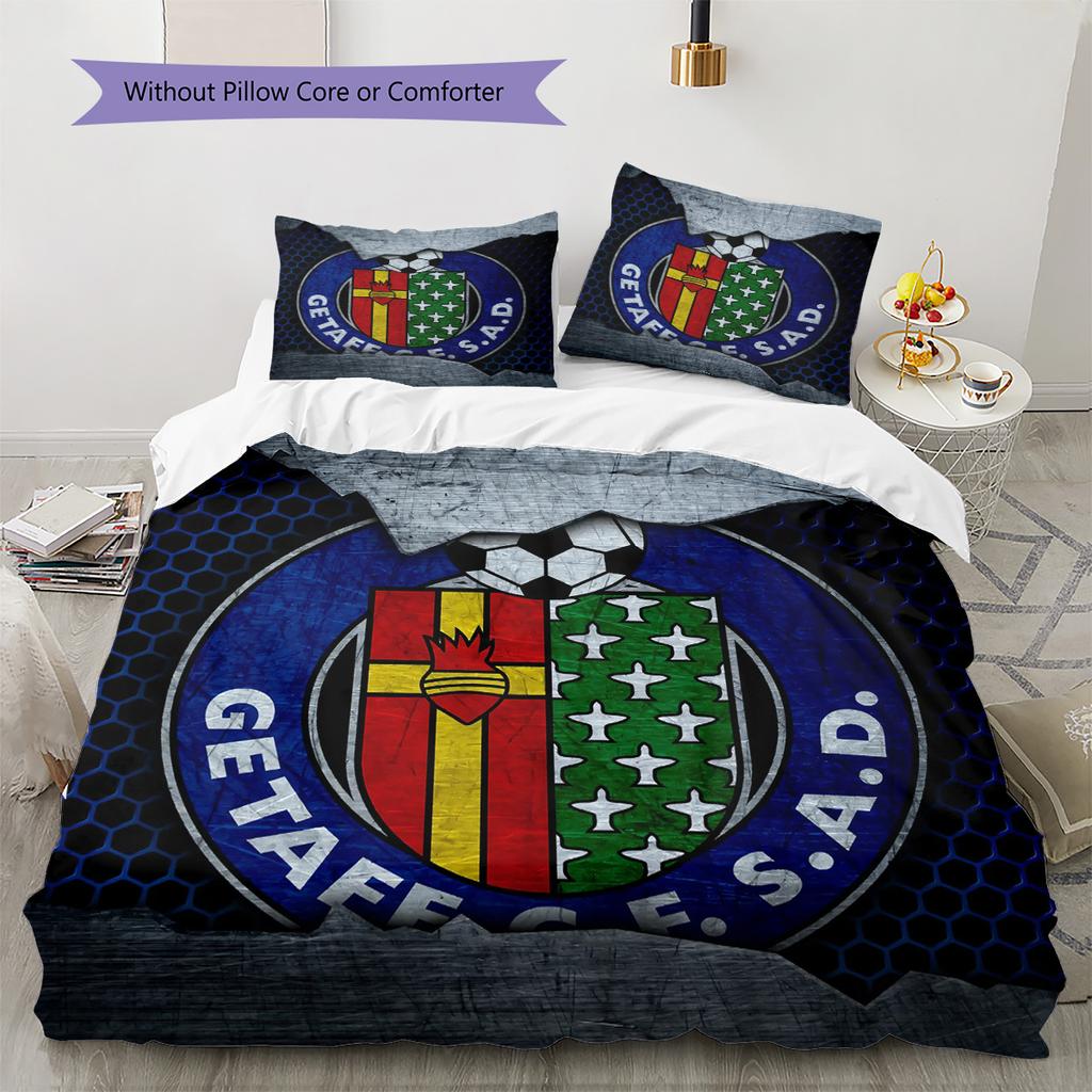 Getafe CF  Pattern Bedding Quilt Set  Home Decoration  Gift (1 * Duvet Cover + 2 * Pillowcase  Without Core)