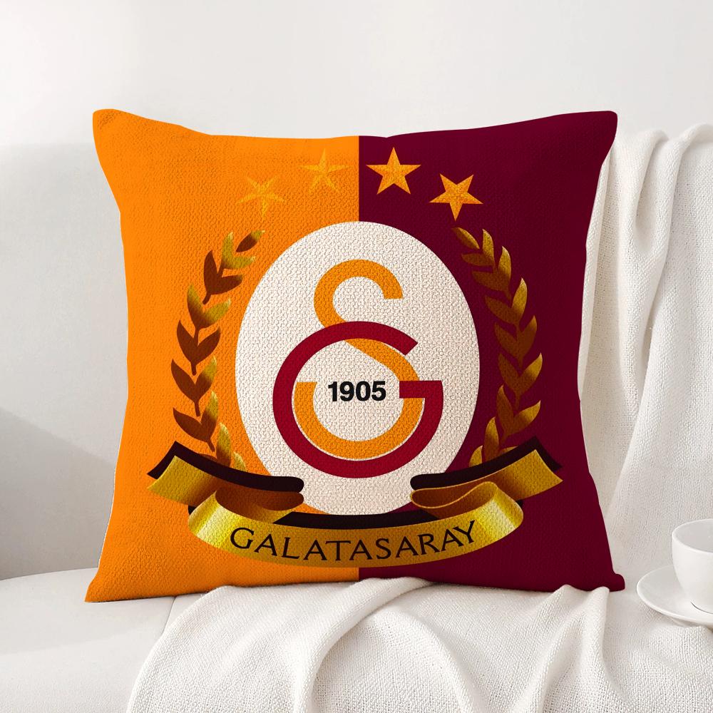 Club Logo G-Galatasarays Pillow Case Natural Linen Organic Fabric Double-Sided Printing Breathable Perfect For Home Decor