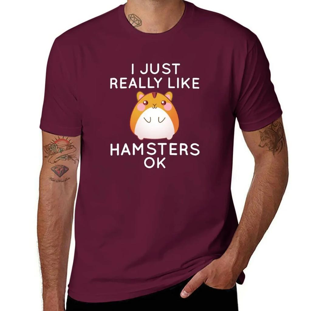 I Just Really Like Hamsters Ok T-Shirt anime tshirt tops anime shirts men