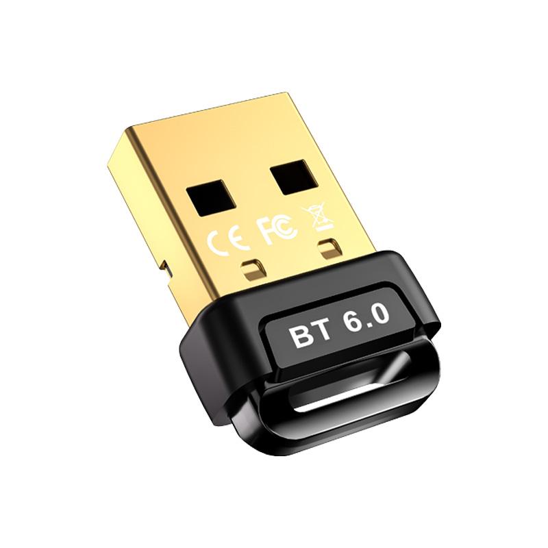USB Bluetooth 6.0 Adapter Wireless Audio Receiver Transmitter Bluetooth 6.0 Dongle for PC Laptop Keyboard Mouse Headphone Speak