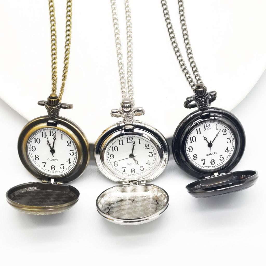Genshin Kids' Retro Flip Pocket Watch with Custom Photo Options