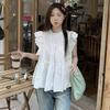 Korean Style Fly-sleeve Shirt for Women's Summer New Design, Niche and Sweet, Stylish Base Shirt for Outerwear