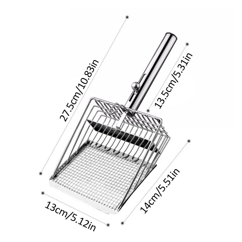 Cat Litter Scoop Cat Poop Lifter For Litter Box Sturdy Sifting Shovel With Ergonomic Handle Heavy Duty Non Stick Mesh Scooper
