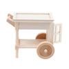 Trolley Dining Cart Kitchen Wooden Furniture Miniature Dollhouse Doll Decor Toy Two Layers