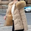 Fashion Winter Woman Parkas Hooded Faux Fur Collar Short Coats Thick Warm Women's Jackets