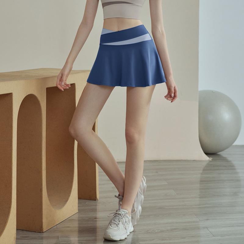 

New Anti-Exposure Quick-Dry Yoga & Running Two-Piece Sports Skirt L