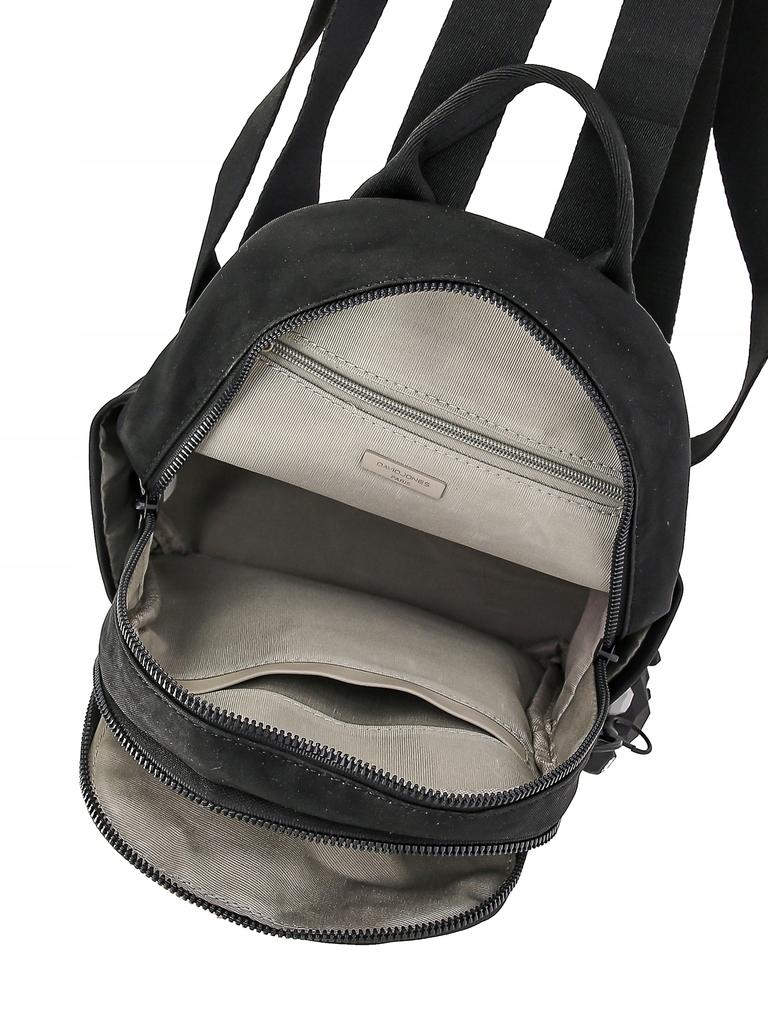 David Jones Women's Small City Backpack, Eco-leather, Black