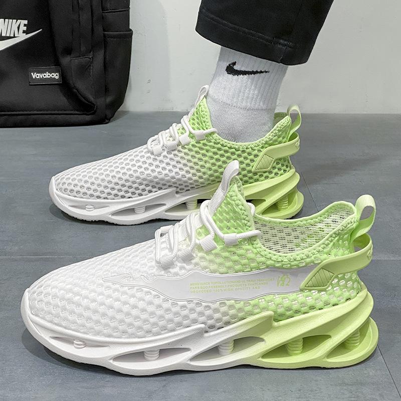 Men's shoes summer new casual shoes fashion outdoor breathable sports shoes trend large mesh shoes gradual change color running shoes