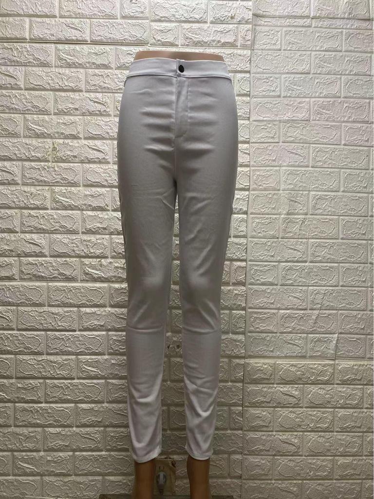 Pantalon décontracté ajusté et élastique couleur bonbon