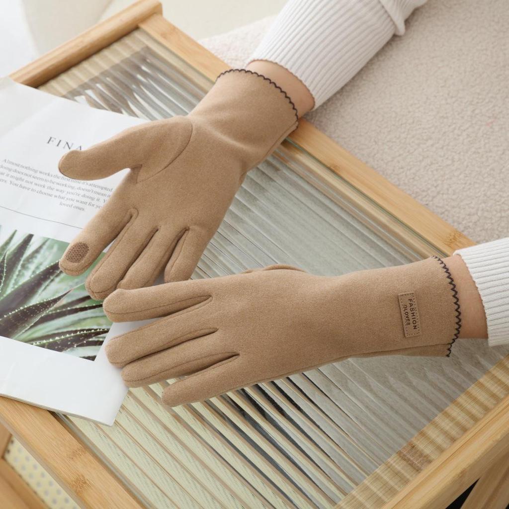 Winddichte & Niedliche Touchscreen-Fahrradhandschuhe - Samtgefüttert für Herbst- & Winterwärme