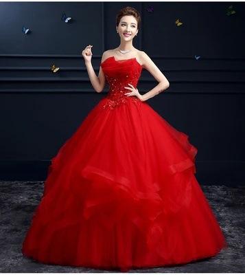 Hochzeitskleid flauschiger Rock komplett Braut große Größe Studio neu schwangere Frauen schlank Koreanisch 1011 Hochzeitskleid Neckholder