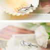 Fashion Women Silver Plated Double Dolphin Opening Adjustable Finger Ring Gift