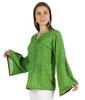 Moomaya Printed Top Full Sleeve Pleated Rayon Kurta Short Tunic Summer Blouse For