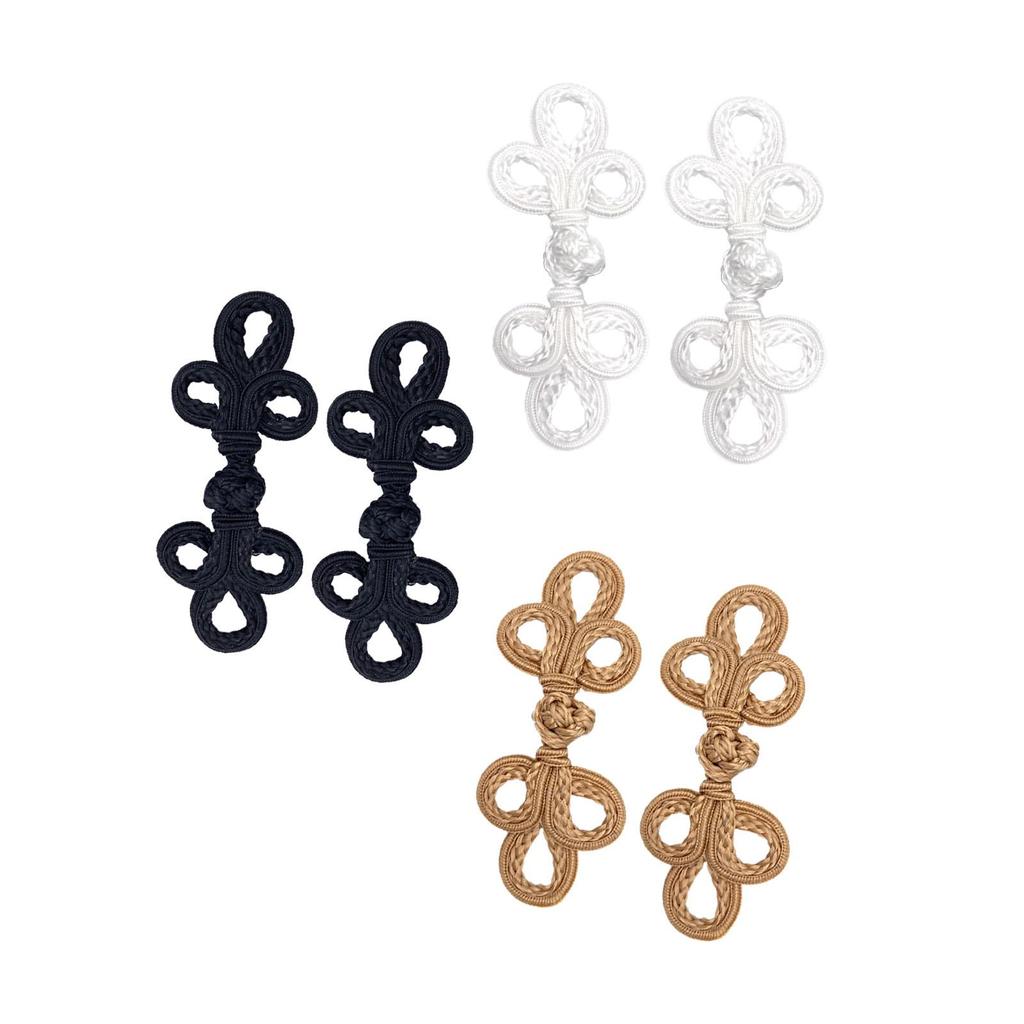 2 Stück Dekorative Kleiderknöpfe Cheongsam-Knöpfe Chinesischer Knoten Froschknöpfe für Hanfu Strickjacke Outfit Kostüme Dekoration