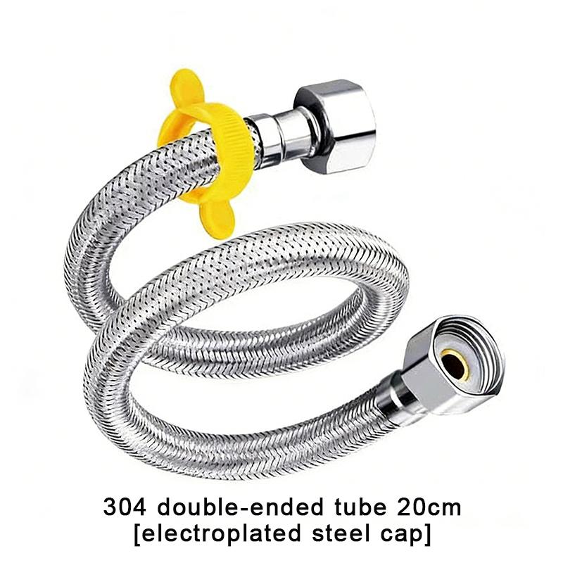 1pcs Stainless Steel Braided Tubing High-Pressure Thickened Hot And Cold Water Inlet Pipe