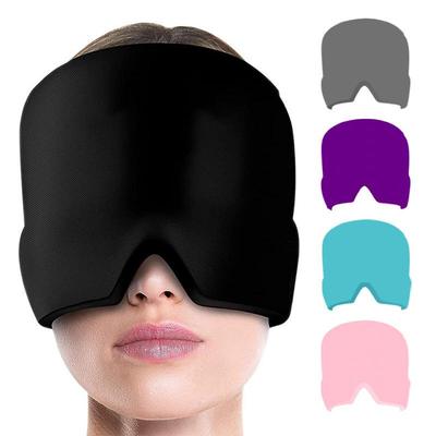 Temu Cross-Border Migraine Relief Gel Eye Mask - Cold Compress Head Cover for Cooling & Fever Relief