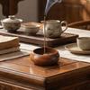 4 Holes Wooden Incense Holder Handcrafted Bowl Shape Censer Incense Burner  Yoga Practice
