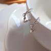 Women's Tapuho Twisted Hoop Earrings (One-Touch Style)