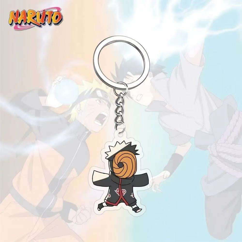 Llavero acrílico de Anime Naruto, accesorio, llavero de dibujos animados de Uzumaki Naruto