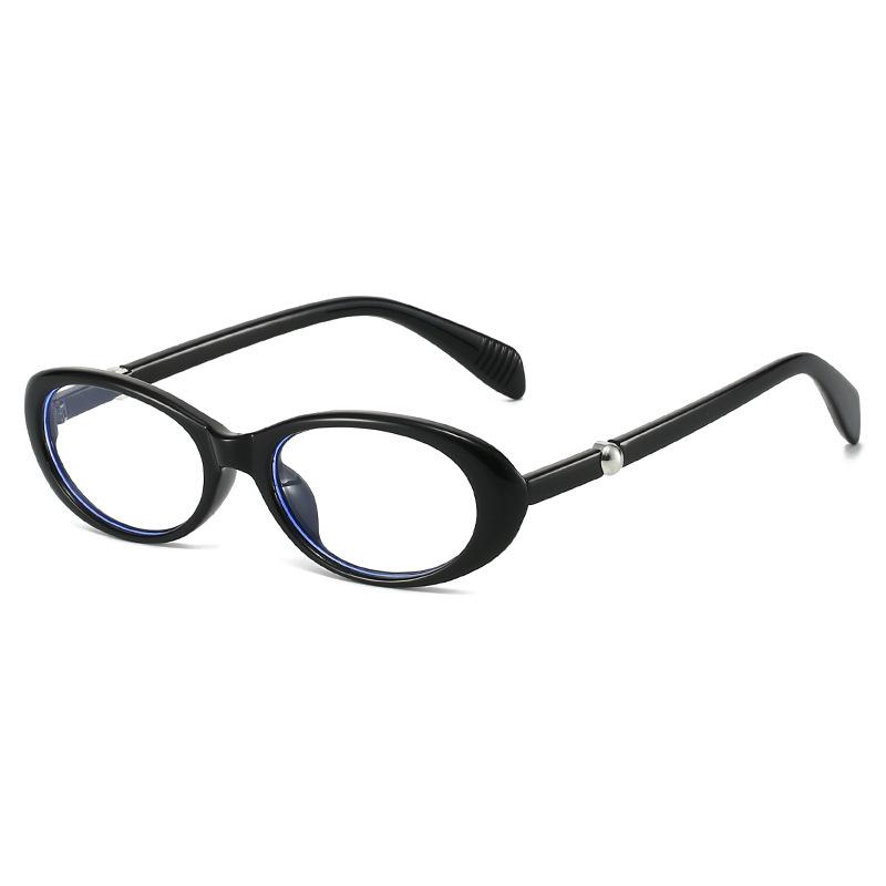 JYL Vintage Oval Sunglasses UV400 Women Pearl Anti-Blue Light Leopard / 20306